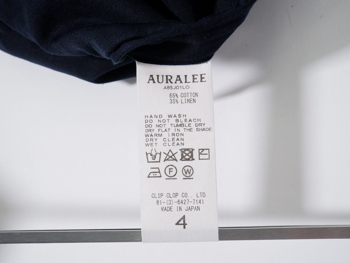 AURALEE FINX LINEN OX DOUBLE JACKETリネン 4 backend=imagemagick;version=1;