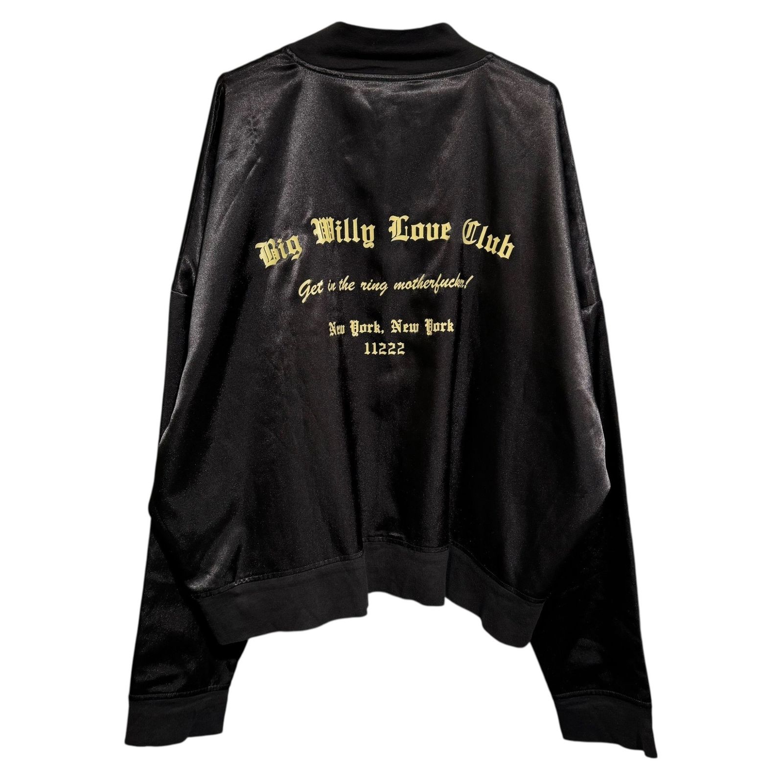 WILLY CHAVARRIA ウィリーチャバリア The Big Willy Love Club Bomber メンズ ブラック M