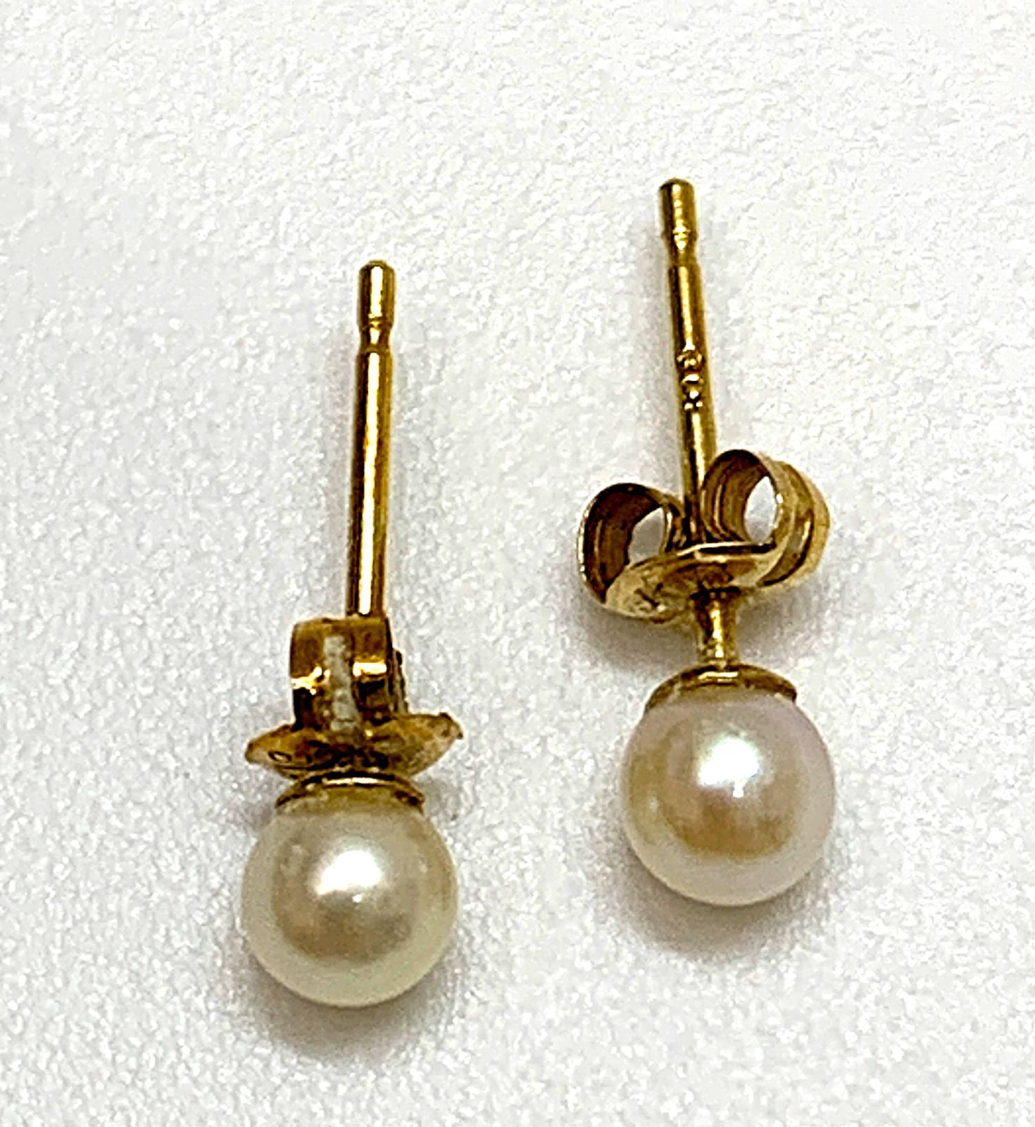 K18 パール ピアス 18金 両耳 0.3g 真珠 ゴールド 系 冠婚葬祭 /結婚 