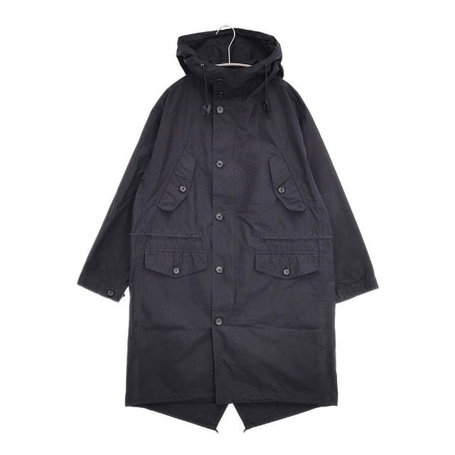 MARGARET HOWELL 578-8112006 COTTON NYLON COATING フィッシュテール モッズコート ネイビー レディース マーガレットハウエル 5-0921M∞