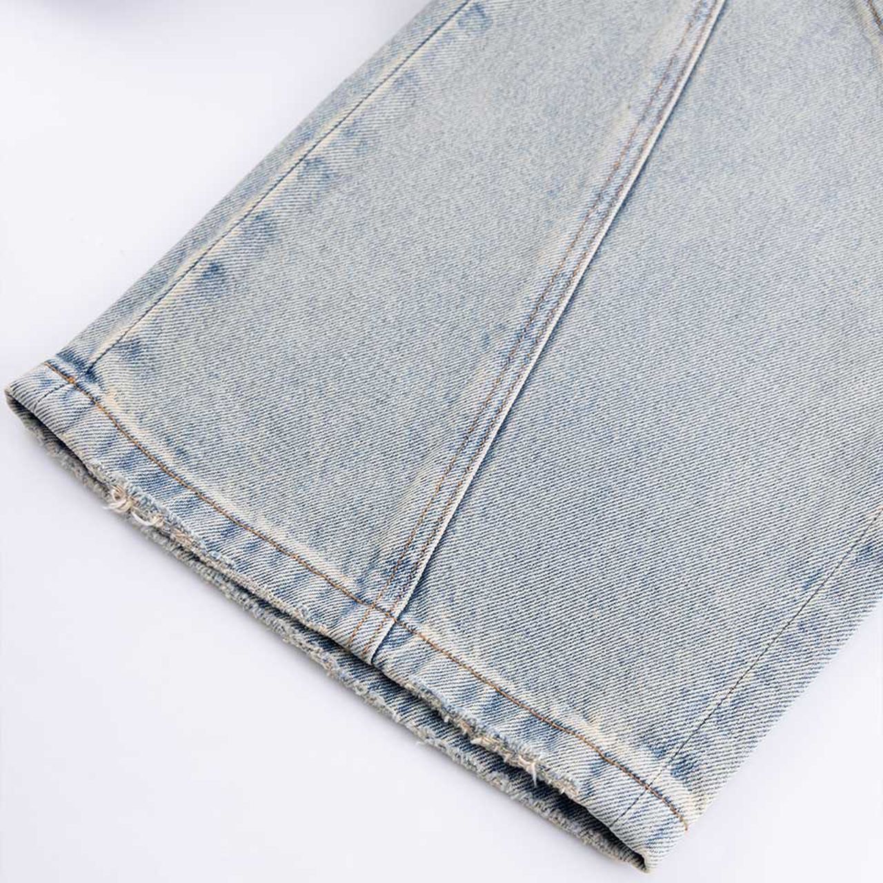 SUPPLIER サプライヤー Cross Leather Patch Baggy Denim Pants