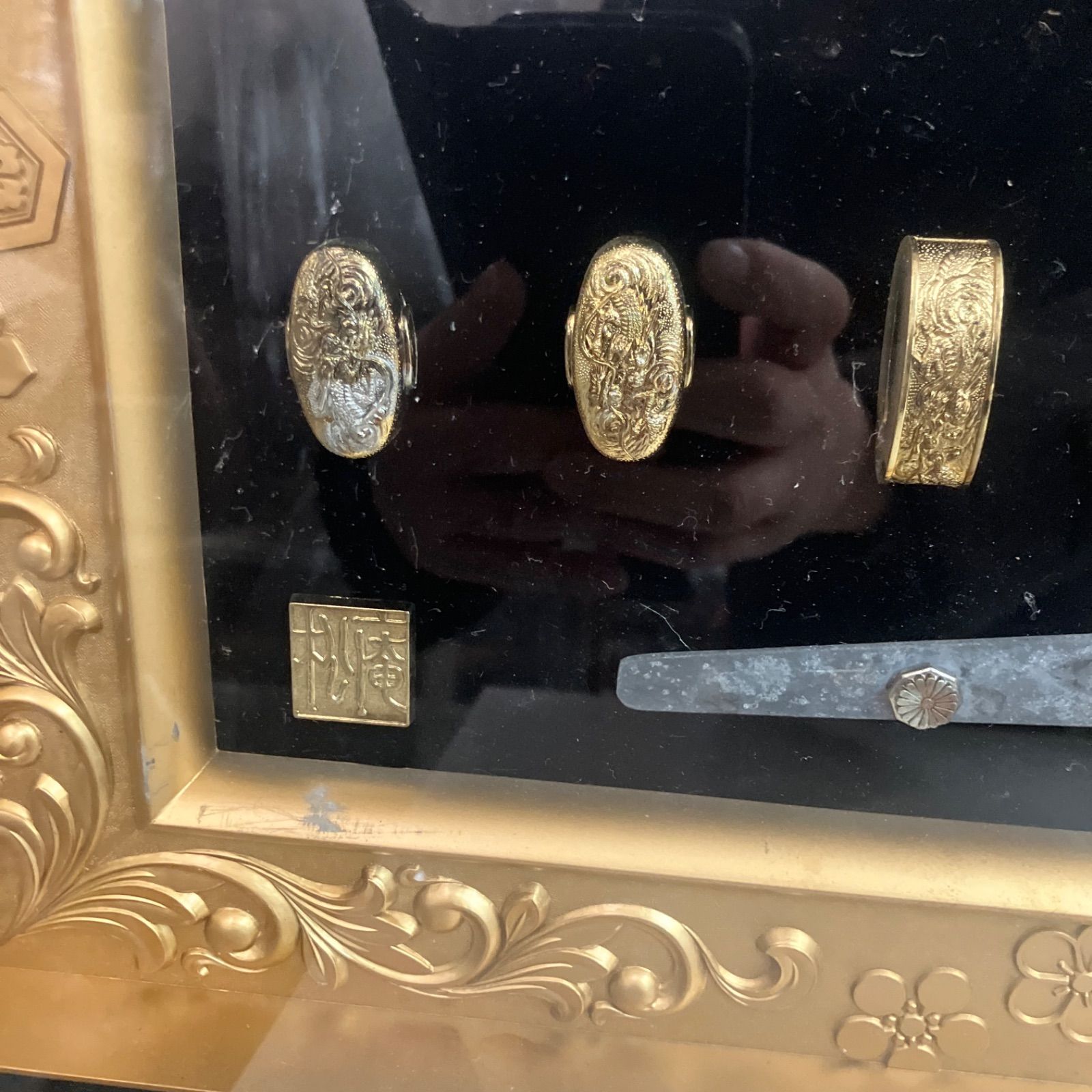日本刀レプリカ 越中守正俊 模造刀 鍔 美術工芸品 刀剣額