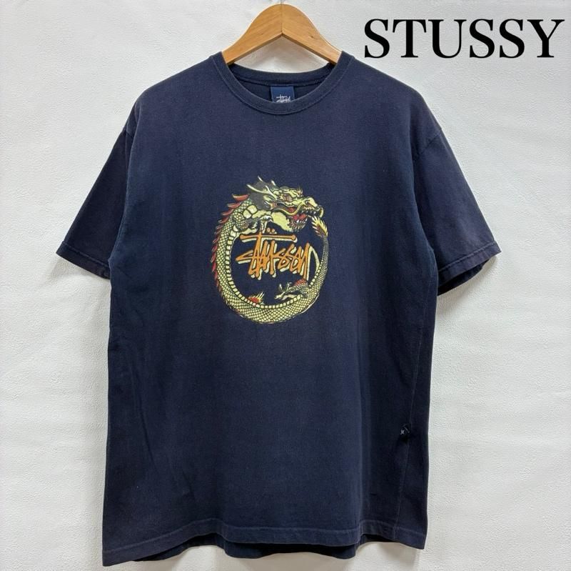 OLD Stüssy ドラゴン柄 半袖シャツ S 美品 90' STUSSY ステューシー 半袖シャツ 90s USA製 OLD STUSSY ドラゴン