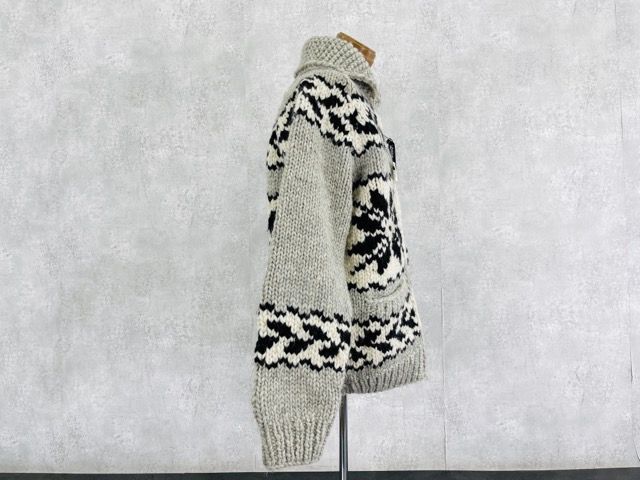 新品 Kanata カナタ ウールカウチンセーター スノー柄 ウール100% 38