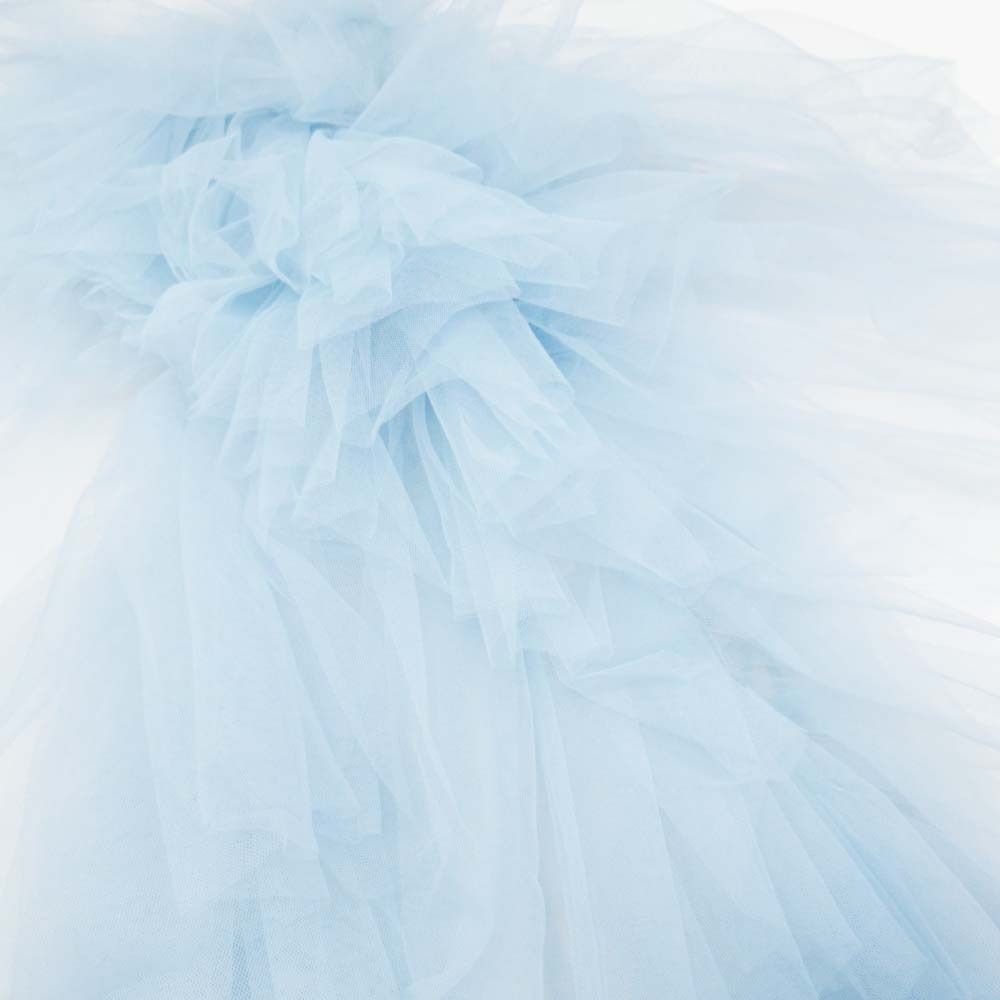 24ss MARGE マージ オーバーチュール レース ロングスカート メッシュ生地 34 ライトブルー レディース 古着 SIROKUMA-CORPORATION_COM