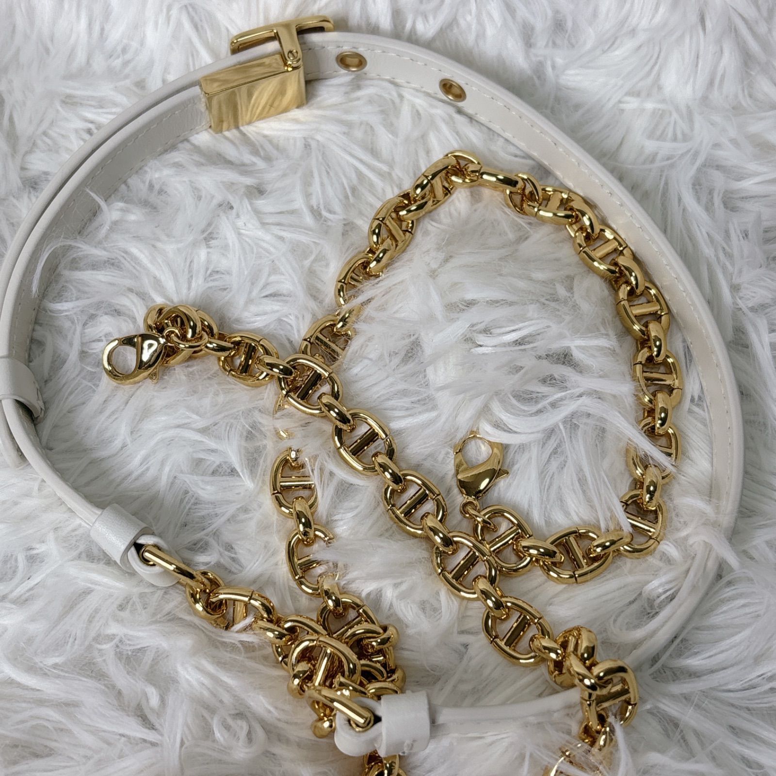 Christian Dior ディオール ホワイト ショルダーバッグ ボックスバッグ 