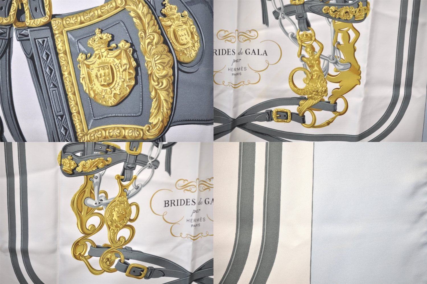 エルメス カレ90 ／BRIDES & GALA シルクスカーフ エルメス カレ90 BRIDES de GALA 式典用馬勒 スカーフ シルク