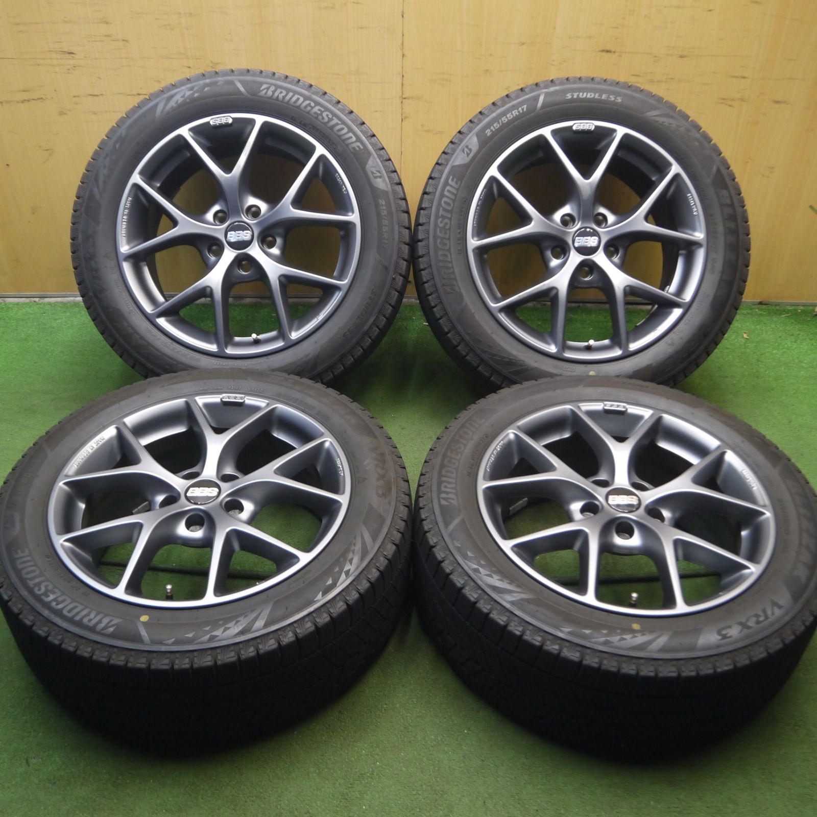 送料無料* バリ溝！21年！キレイ！9.5分☆ベンツ 等 BBS SR005