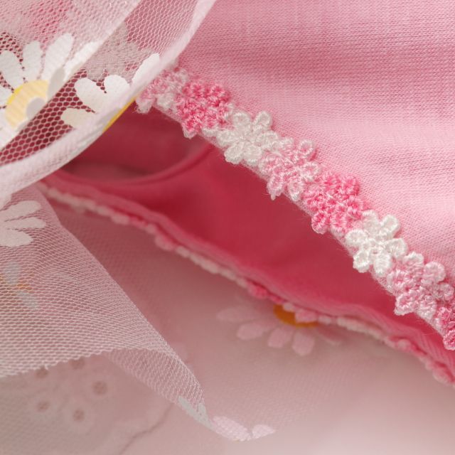 犬服 CanNana 【きゃんナナ】フラワーギンガムワンピース ラベンダー