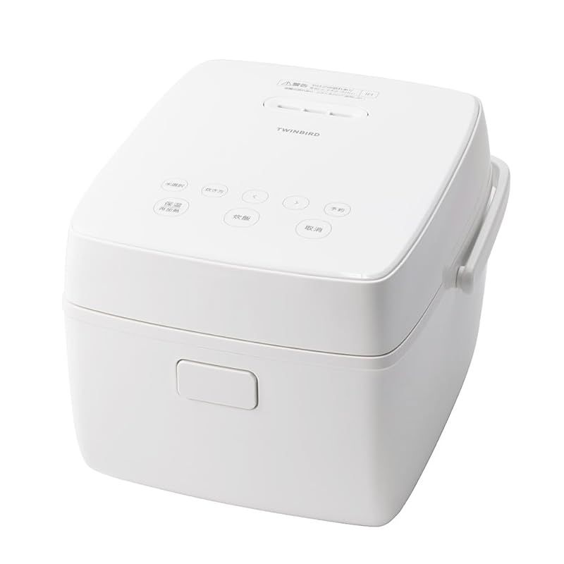 ツインバード 炊飯器 3合 IH 早炊き 一人暮らし 最短19分炊飯 消音機能 新潟 燕三条 ホワイト RM-D793W