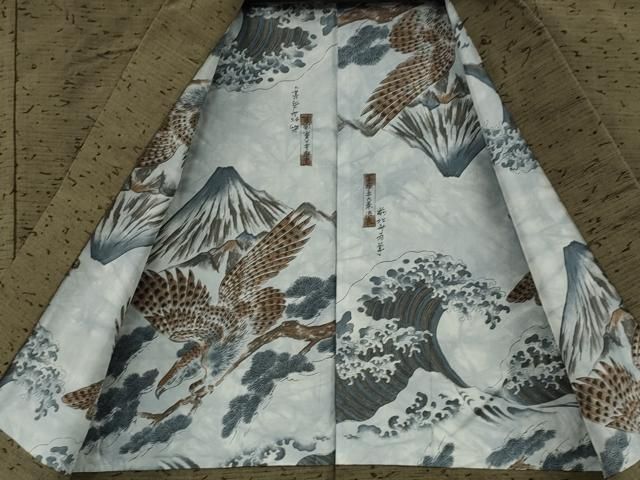  平和屋着物 男性 紬 髭紬羽織セット 鶸茶色 正絹 ut 着物セット 着物 浴衣