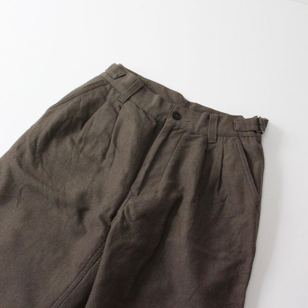 MHL wool cotton drill 2タックパンツ - パンツ