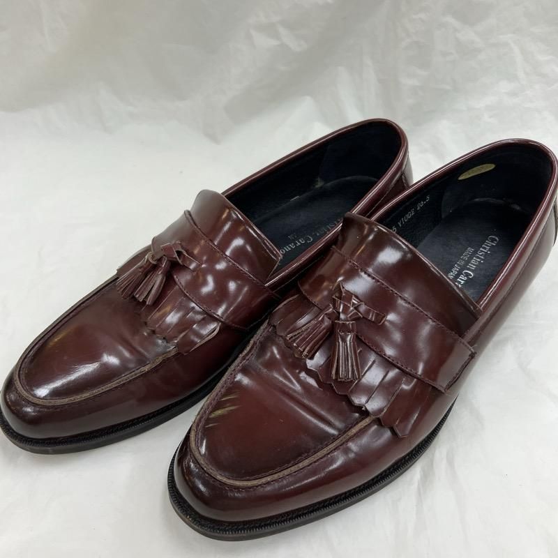 ローファー メンズ 本革 革靴 紳士靴 クリスチャンカラノ 黒 26.0cm