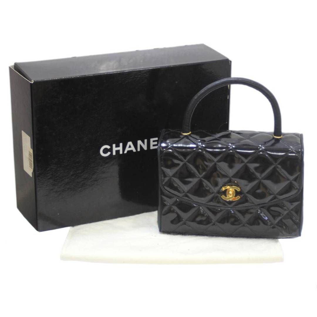 CHANEL/シャネル ハンドバッグ エナメル ブラック系 2169878 FS B 