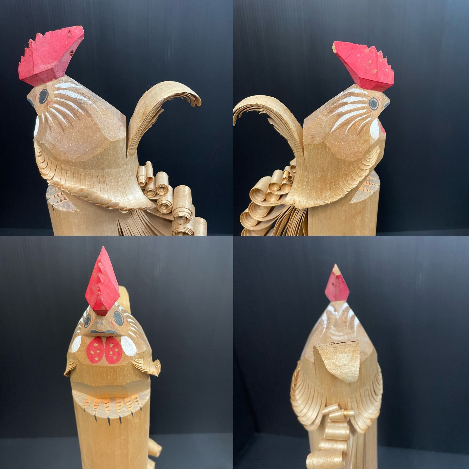 竹細工 鳥の置物 3点セット（鶏・鷹・孔雀） 元祖辰蔵 作 含む - メルカリ