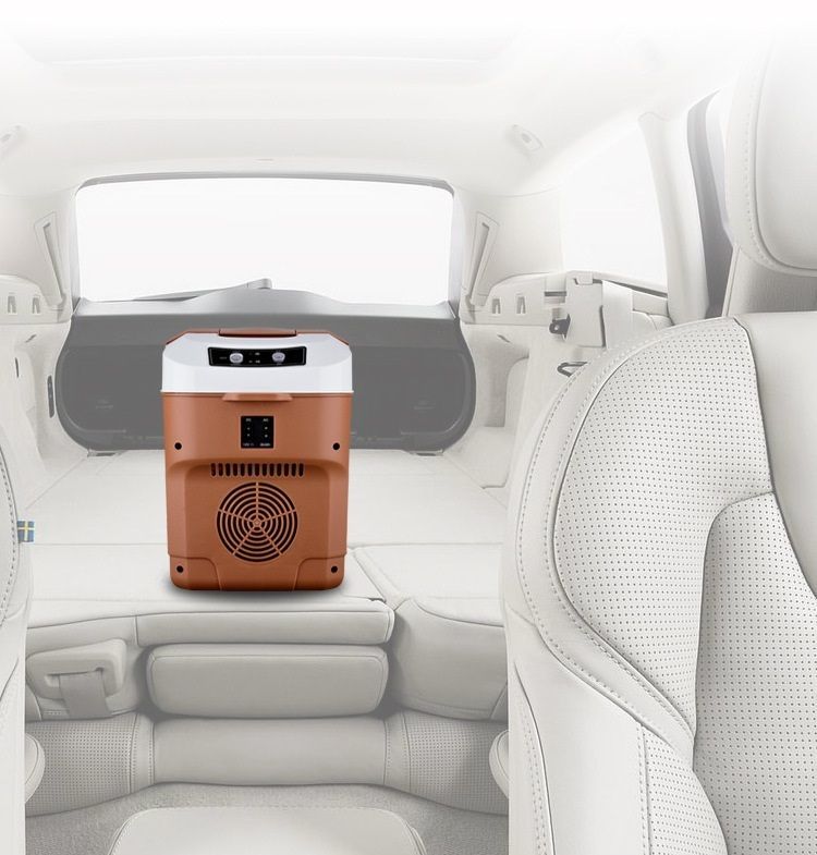 車載冷蔵庫 8L ポータブル冷蔵庫 -10℃～ 65℃調整 持ち運べる小型 ク ーラーボックス 家庭用車載用 立ち置き 平置き ブラック OLIVEOS_COM_TR