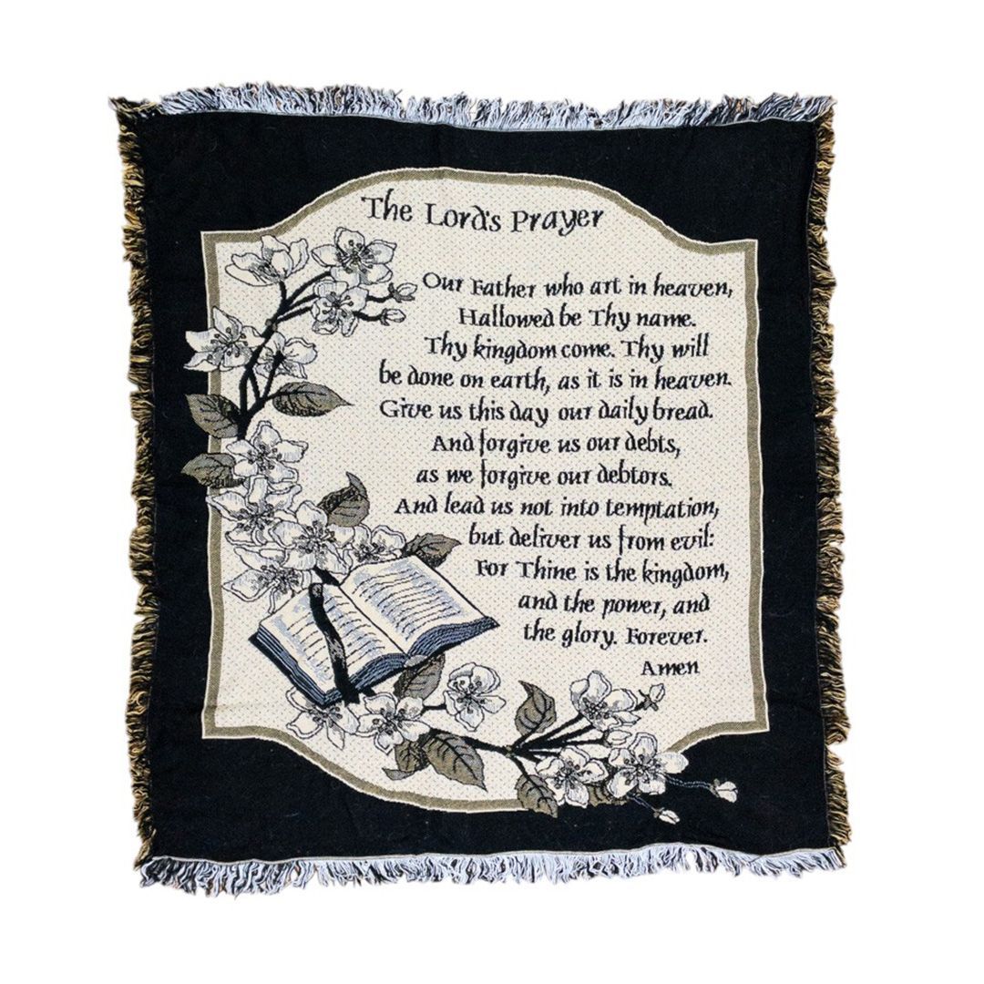 vintageラグ カーペット マルチカバー、聖書、主の祈り、宗教、花 215 vintageラグ カーペット マルチカバー、花柄、ガーデン、メッセージ 188