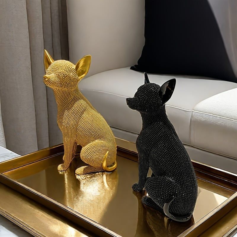 イヌ　犬　チワワ　陶器　オブジェ　置物　インテリア　工芸品　美術品　A2791 楽天市場】犬の置物 チワワ こいぬ お座り ワンちゃん いぬ