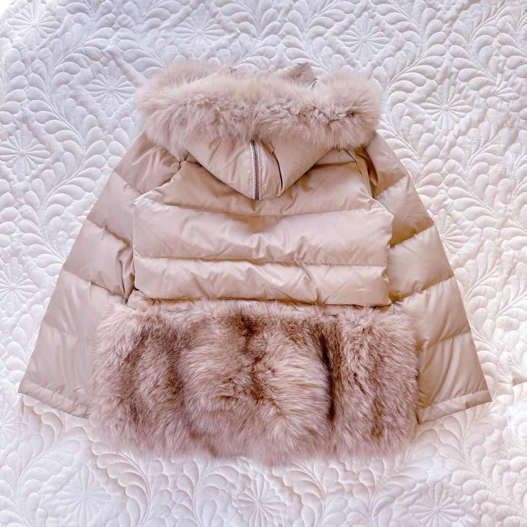 Diagram フォックスファー フーディ ダウンコート ベージュ 36 - メルカリ