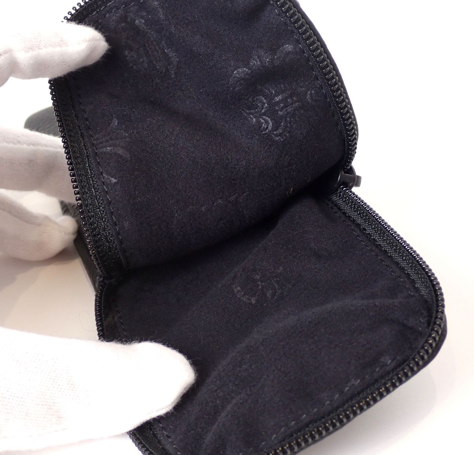 CHROME HEARTS(クロムハーツ) クロス レザー ブラック 眼鏡 メガネ