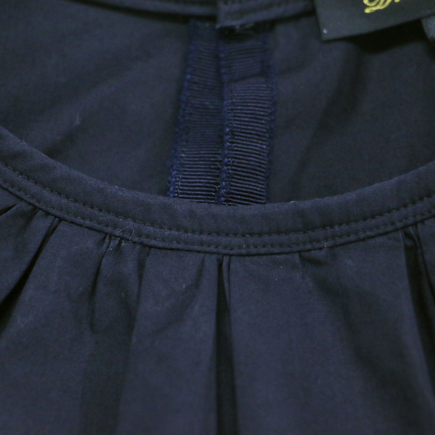 DRAWER ドゥロワー ブラウス ネイビー 紺 サイズ:36(S
