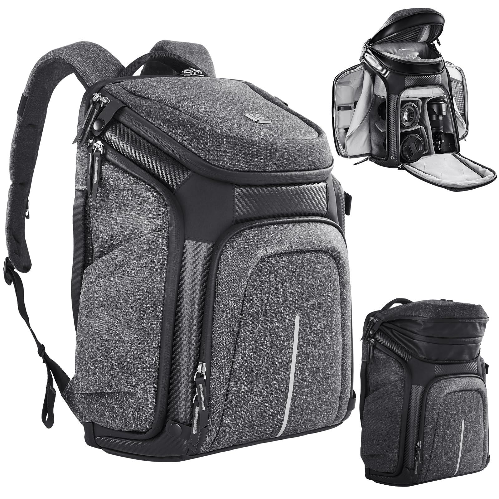 数量限定】15.6インチPC収納可 容量拡張可 三脚 ショルダーバッグ 25L
