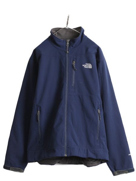 お得なクーポン配布中!】 US企画 ノースフェイス APEX ソフトシェル ジャケット メンズ L / 古着 The North Face アウトドア  エイペックス 裏 フリース ブルゾン 紺 - メルカリ