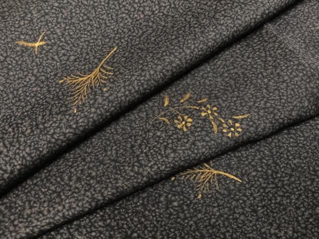 平和屋着物○上質な小紋 手描き 草花文 金彩 正絹 逸品 DAAV8811tw