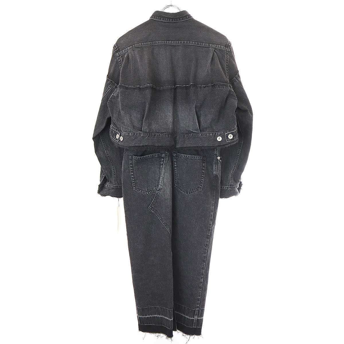 sacai サカイ 20AW ジップアップボアデニム ドレスワンピース 20-05152