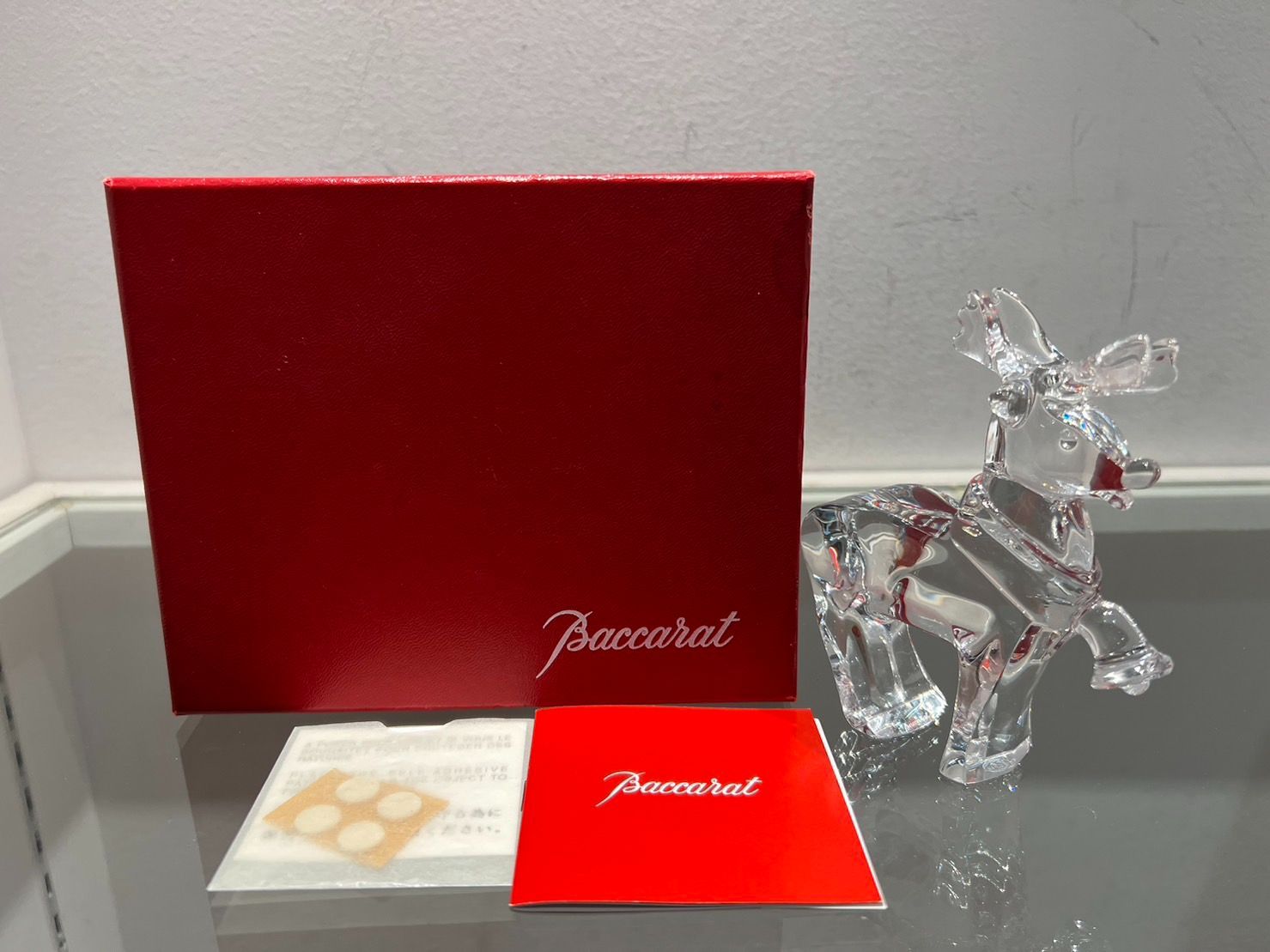 バカラ トナカイ Baccarat クリスマス 飾り 置物 クリスタル - 買取