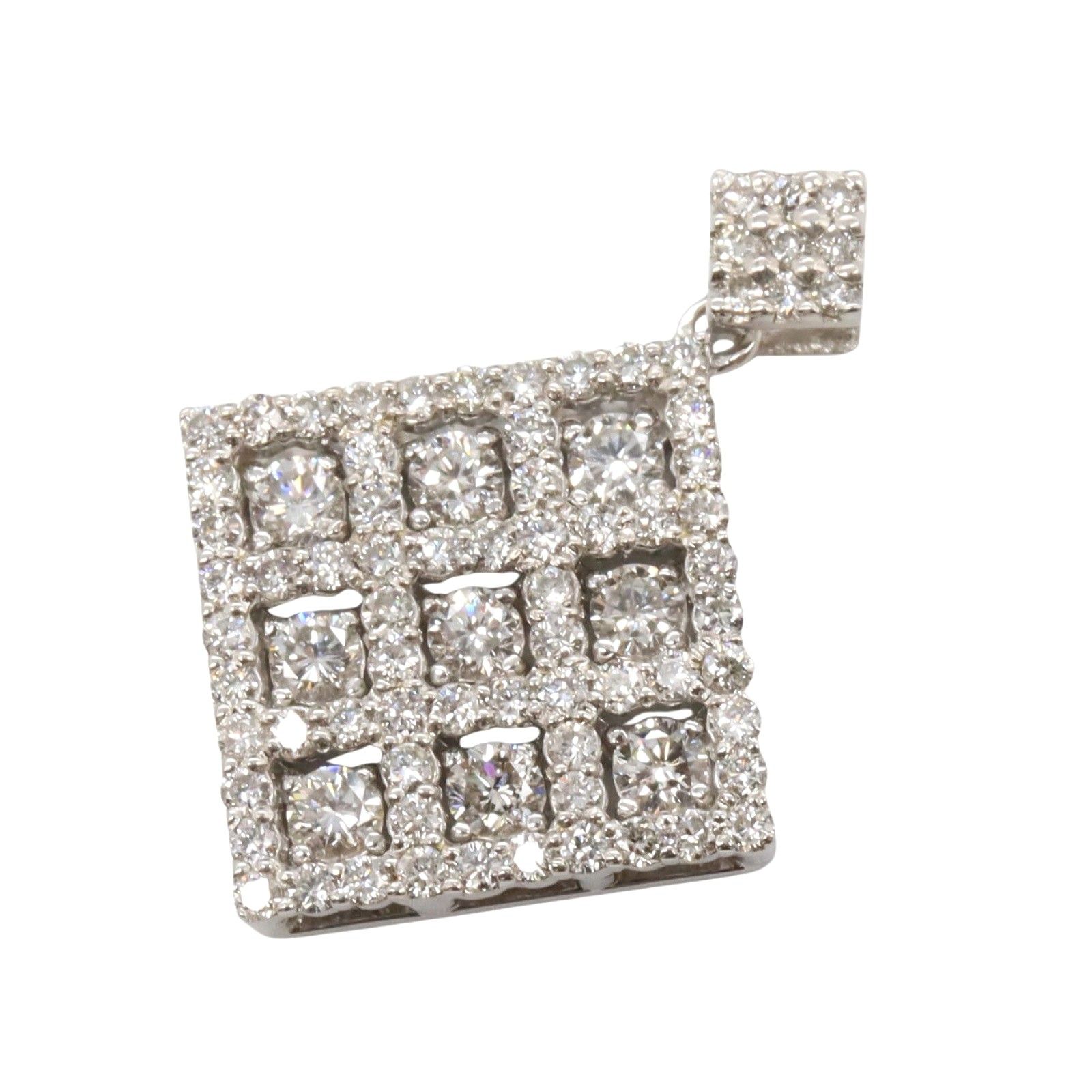 ジュエリー JEWELRY ペンダントトップ ダイヤモンド ペンダントトップ ﾀﾞｲﾔ 4.6g K18WG ホワイトゴールド ダイヤモンド トップ レディース Used A