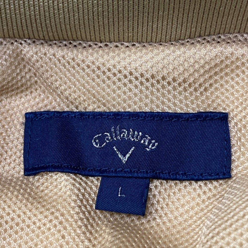 サイズ：L CALLAWAY キャロウェイ 半袖プルオーバー ベージュ系