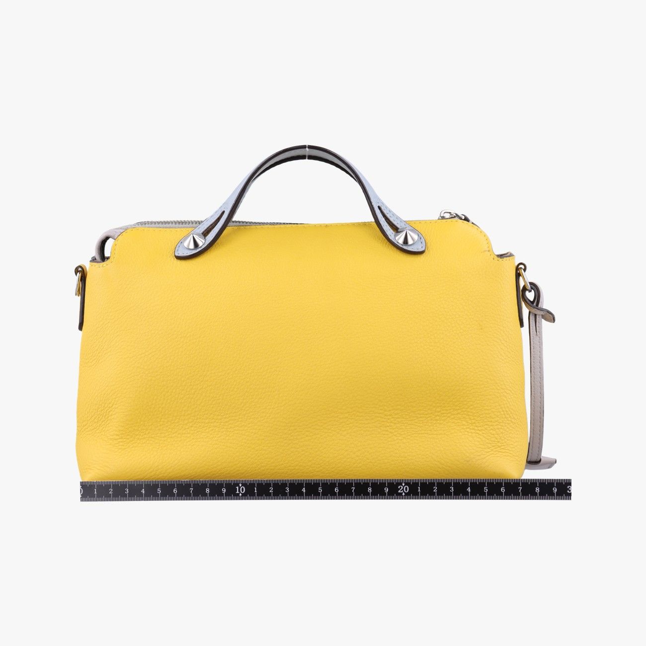 フェンディFendiバイザウェイ スモールイエロー×グレーレザー8BL1248BL124-Z1C 158-8762