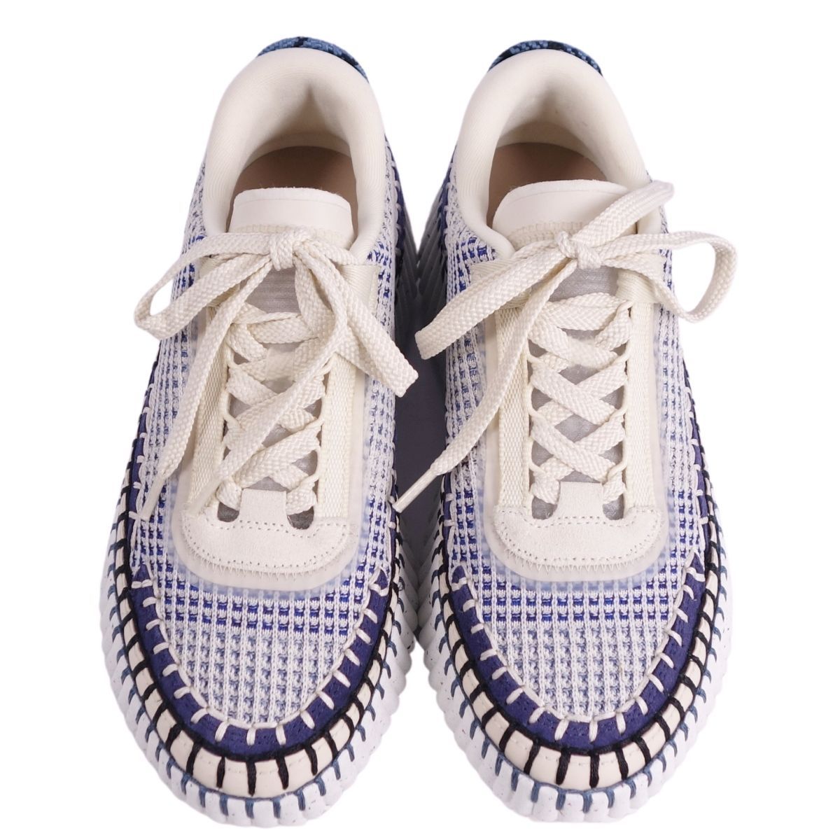 未使用 クロエ Chloe スニーカー Nama ローカット ファブリック シュ 