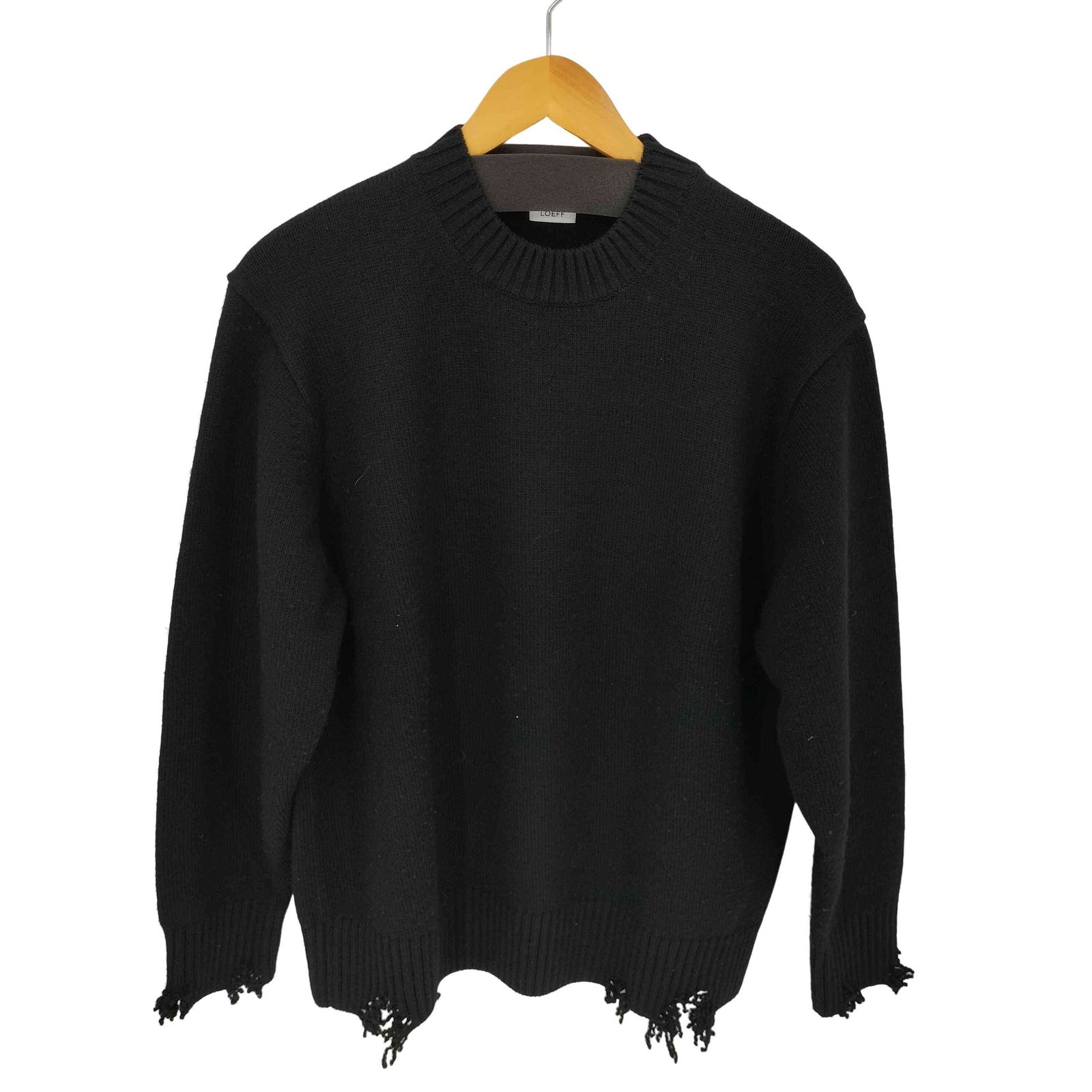 ＜LOEFF＞ダメージ ニット プルオーバー ロエフ LOEFF ダメージ ニット プルオーバー メンズ JPN：1