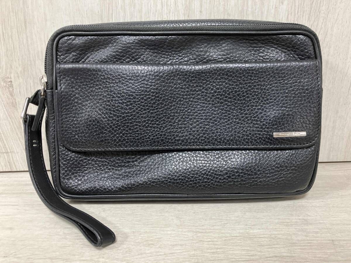 Ermenegildo Zegna/エルメネジルド ゼニア/シボ革/セカンドバッグ