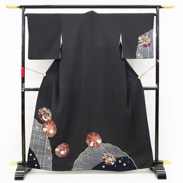 Y3683◇美品 正絹 金駒刺繍 縮緬 手縫い仕立て 訪問着 着物 Y3683◇美品 正絹 金駒刺繍 縮緬 手縫い仕立て 訪問着 着物 正絹