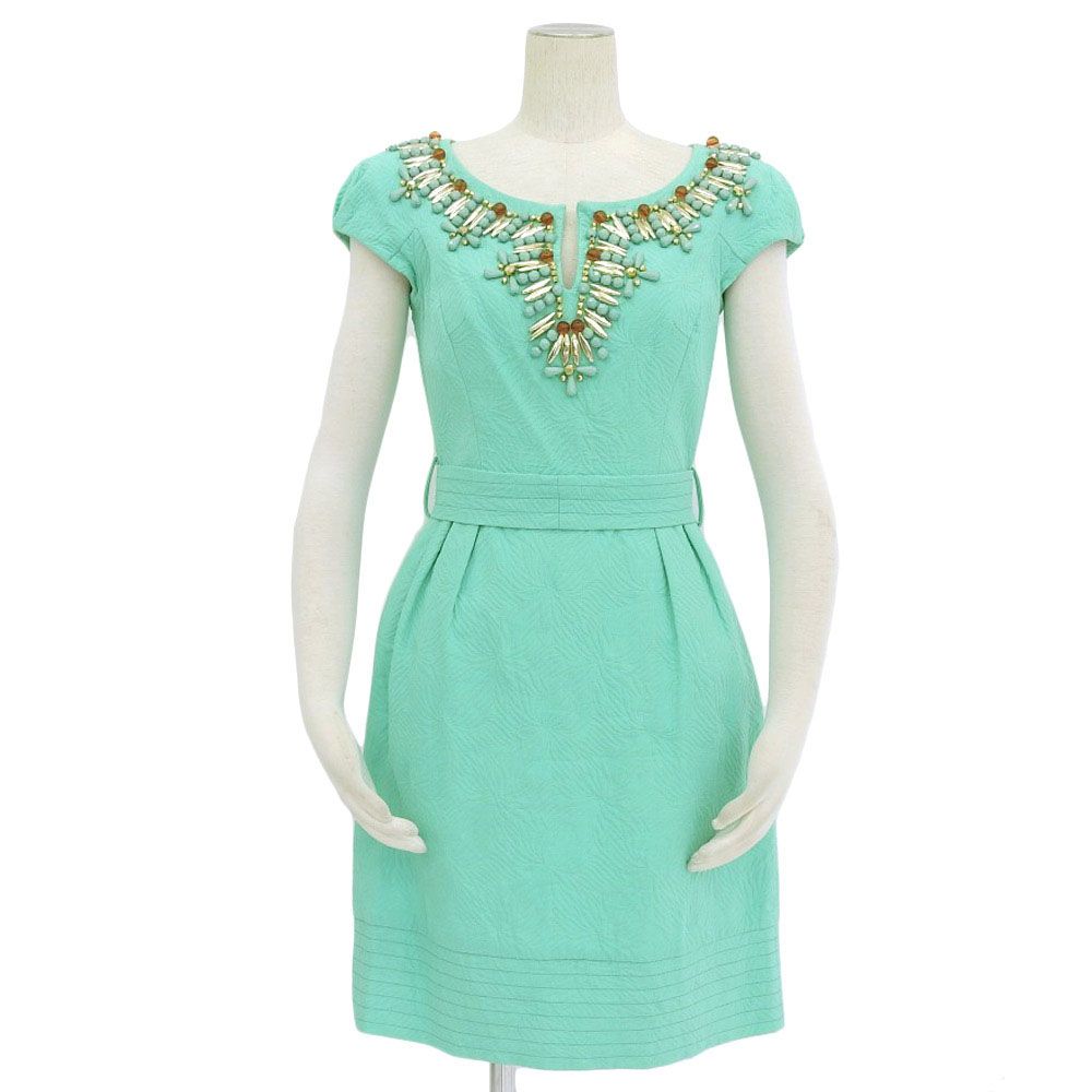 Milly ミリー ワンピース ビジュー ベルテッド サイズ0 レディース 248491