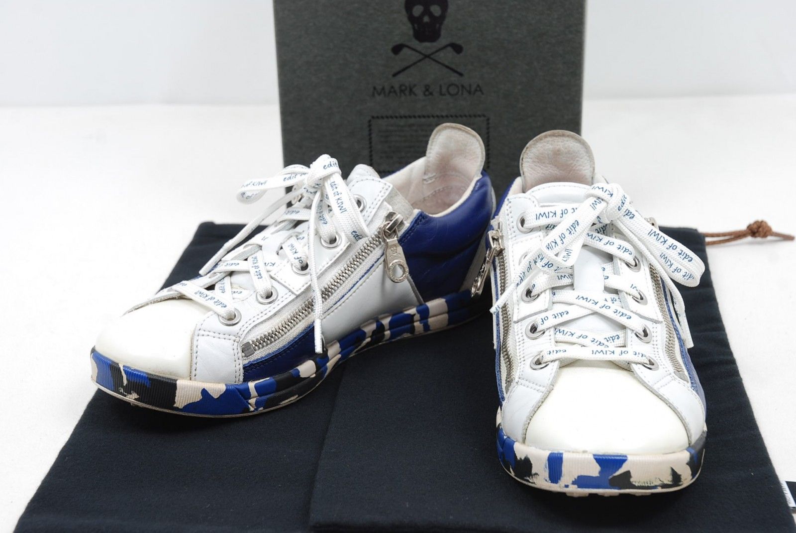 マークアンドロナ MARK&LONA ゴルフシューズ 22 ホワイト×ネイビー