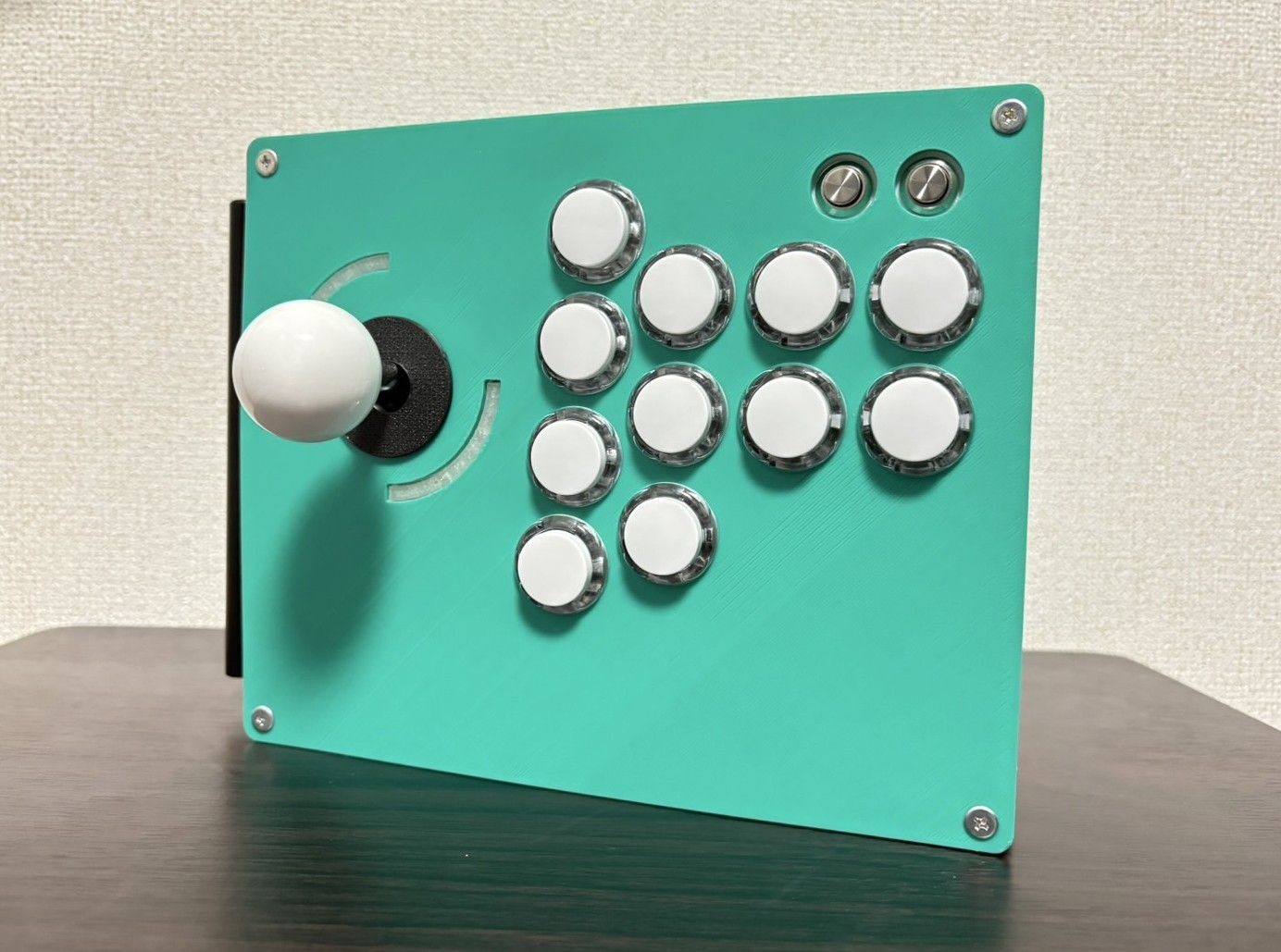 DP-3SE/ボタンも光る！LED搭載/レバーモデル　グリーン×ピンク(LED) 新品】LED搭載レバーアケコン DP-3SE グリーン×ピンク 光る