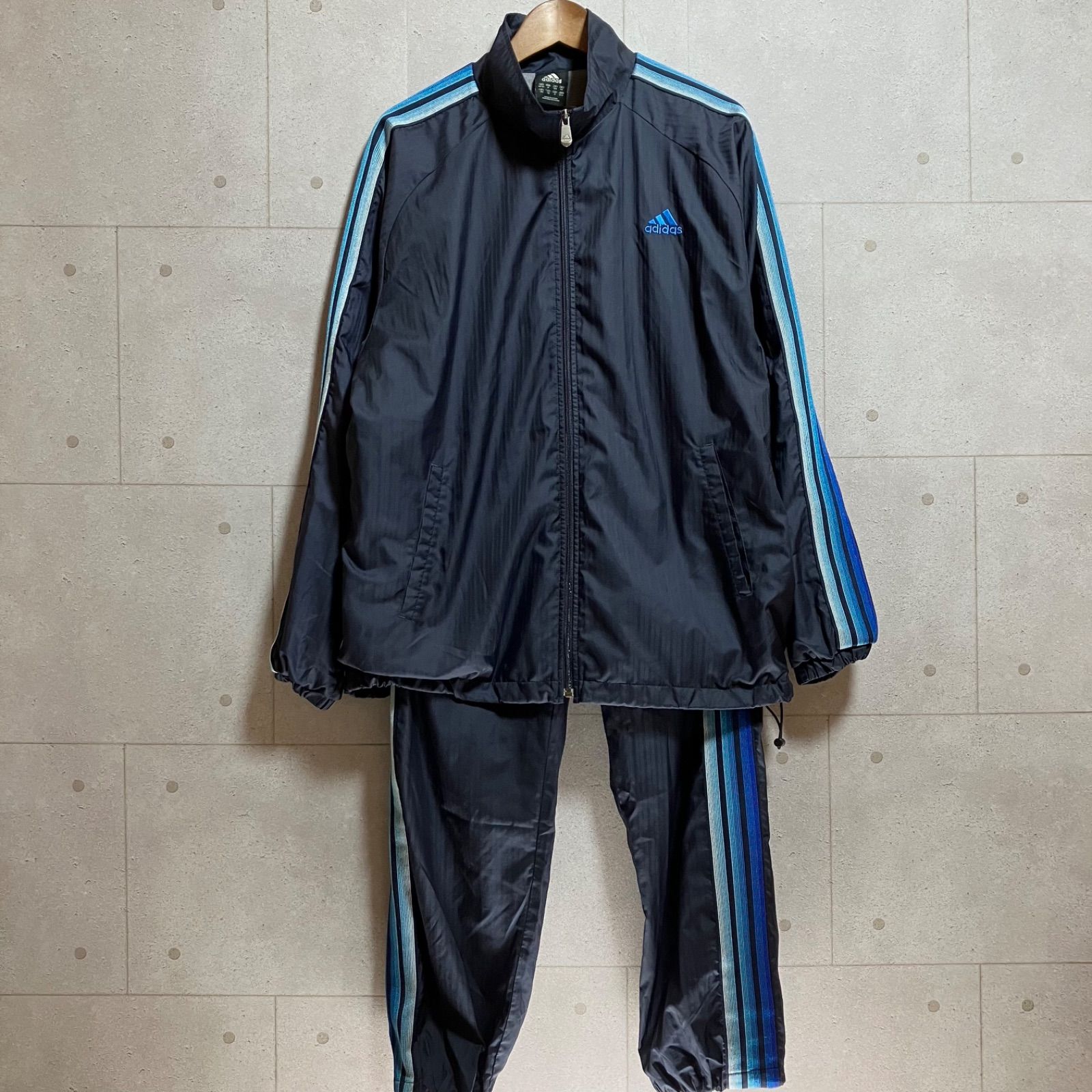 adidas アディダス セットアップ ジャージ XL トラックジャケット トップス ネイビー ジャージパンツ ウインドブレーカー 上下 メンズ  SG166-25 - メルカリ