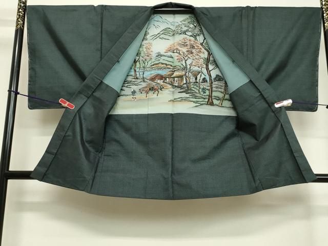 平和屋着物●男性　本場大島紬　アンサンブル　120亀甲　総詰め　さが美扱い　正絹　逸品　未使用　CAAS8607vf 平和屋着物○男性 本場大島紬 アンサンブル 120亀甲 総詰め さが美扱い