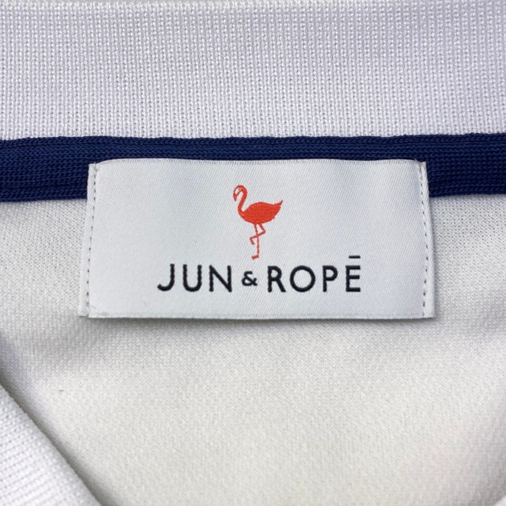 サイズ：L JUN&amp;ROPE ジュン アンド ロペ  半袖ハーフジップポロシャツ  ホワイト系 [240101447674] ゴルフウェア レディース ストスト サイズ：L JUN&ROPE ジュン アンド ロペ 半袖ハーフジップ