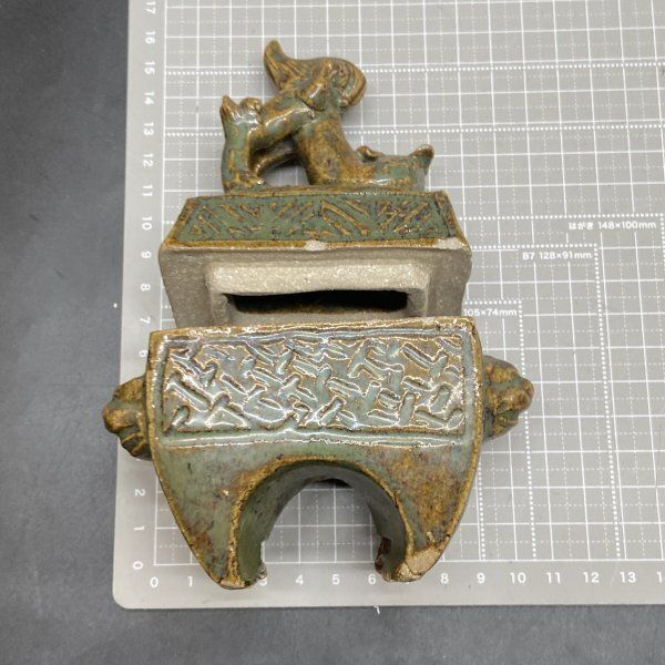 獅子絵柄 陶器製茶筒 和雑貨 四季彩堂 オンラインショップ / 茶筒