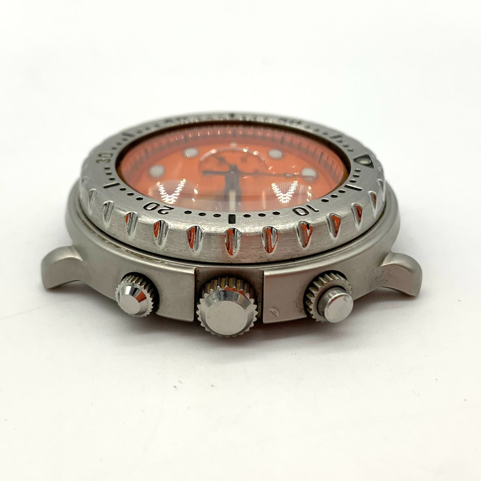 ▽【フェイスのみ】SEIKO/セイコー イタリアン ツナ シルバー×オレンジ 