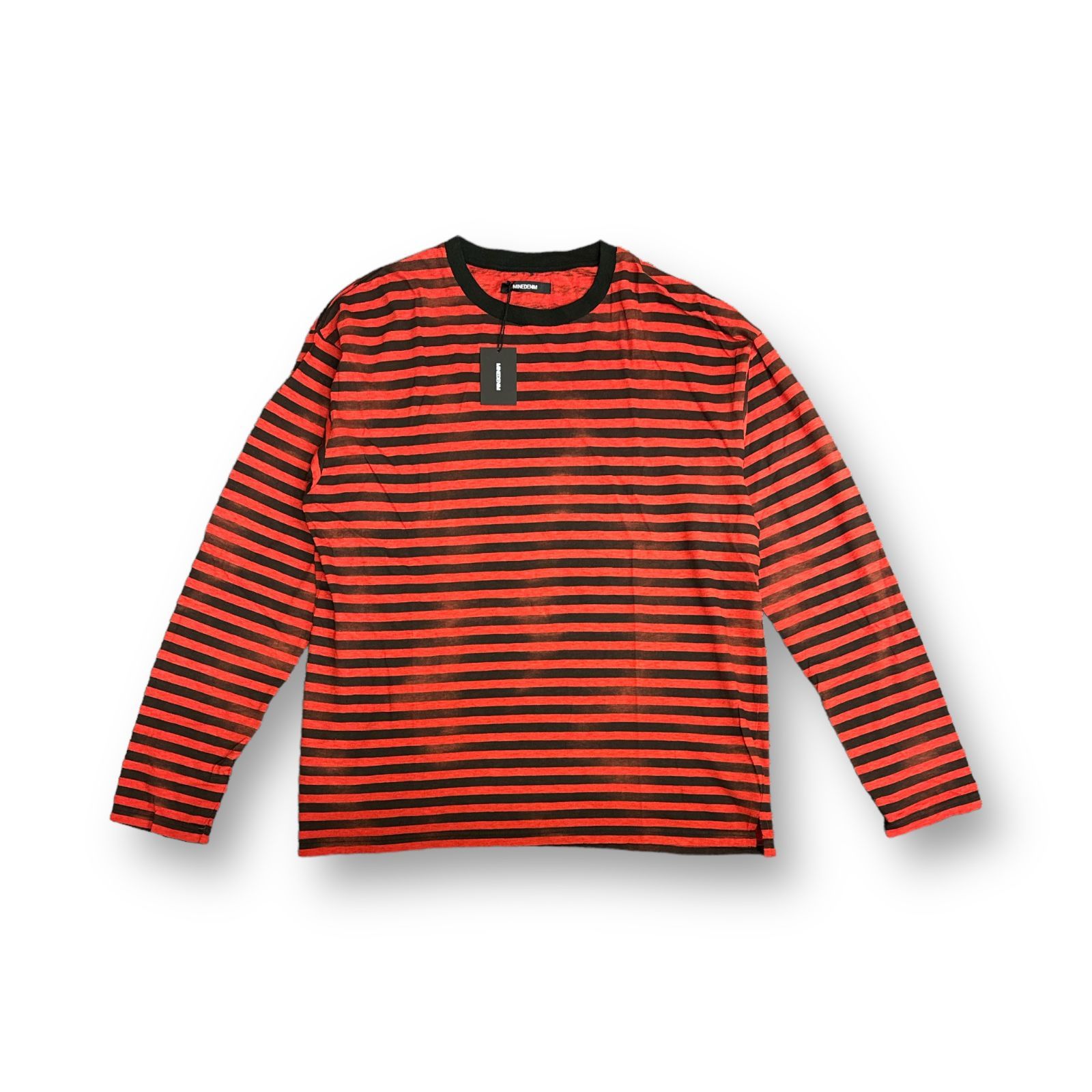 定価16500円 新品 MINEDENIM Hazy Border L/S T-SH ボーダーカットソー 