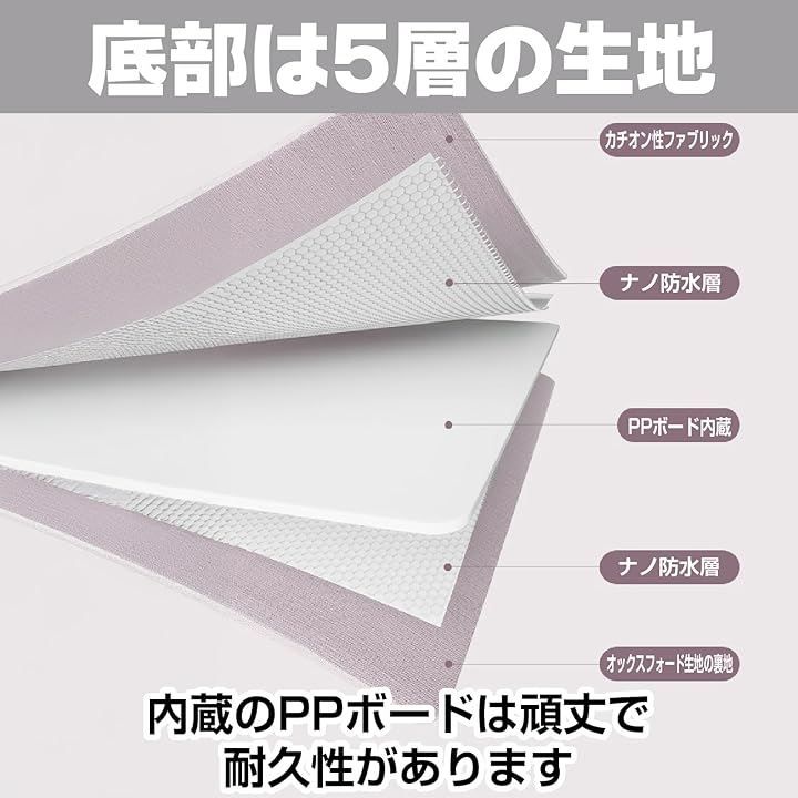 CAWKAY 鍵付き収納ボックス ダイヤル錠 収納ケース 大容量 折りたたみ 水洗いOK 衣類 ふた付き おしゃれ 布製 ファスナー グレー 3L 2個セット MARWIL-DEMENAGEMENTS_CH