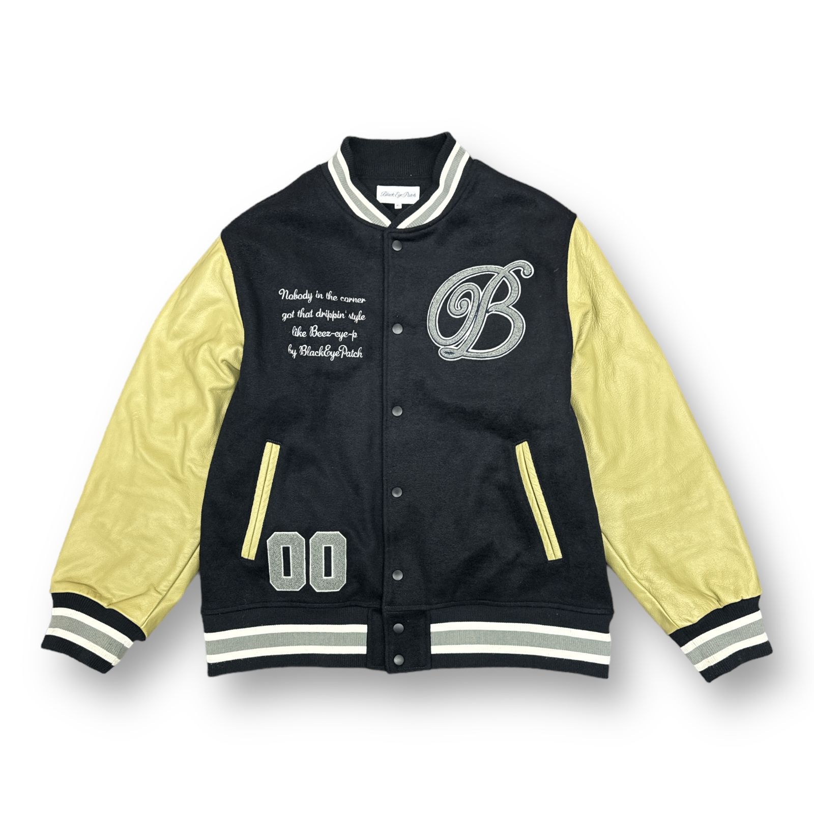 サイズBLACK EYE PATCH 22ss VARSITY JACKET - スタジャン