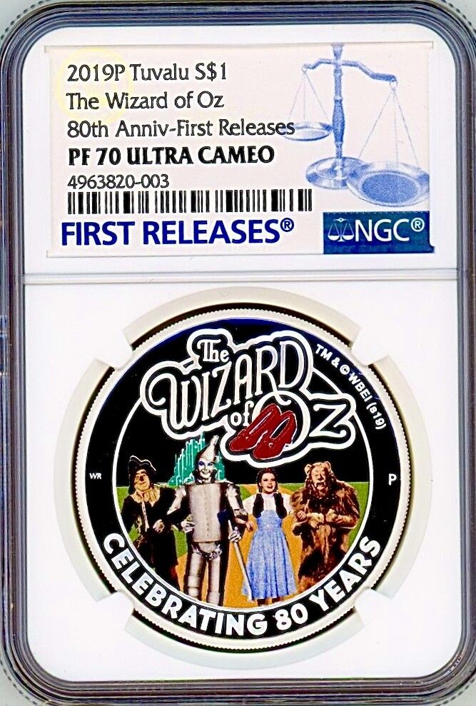 2022 とらえる ツバル 1 オンス 銀貨 first release NGC 70