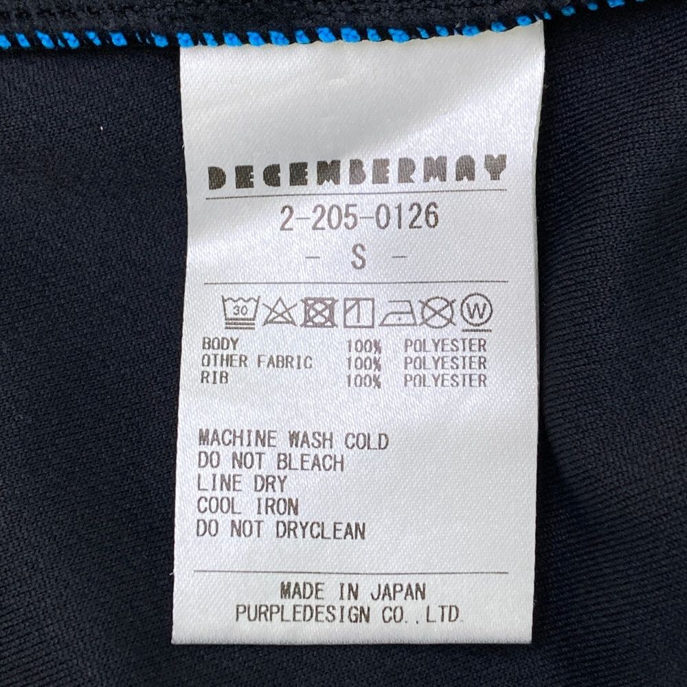 DECEMBERMAY ネイビーシャツ サイズ：S DECEMBERMAY ディセンバーメイ ハイネック半袖Tシャツ